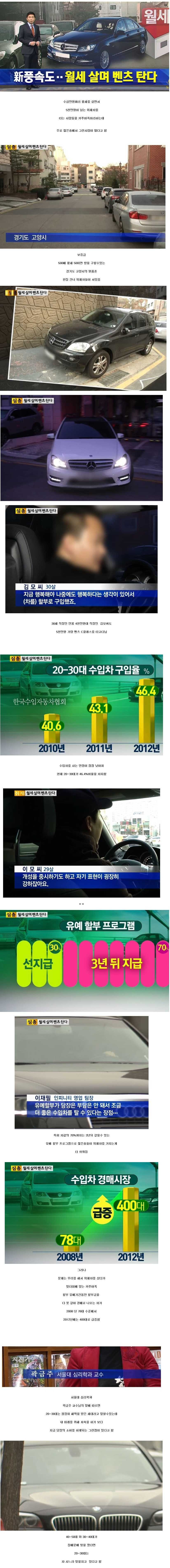 월세 살면서 벤츠 타는 사람들 | 인스티즈