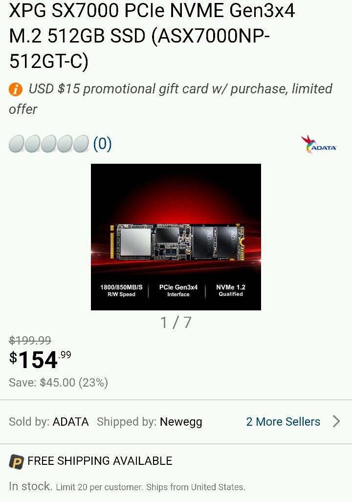 ADATA NVME M.2 ssd 500Gb 16.8만원 | 인스티즈