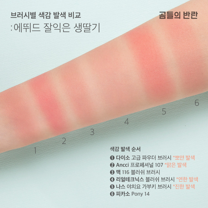 제품 브러쉬 종류별로 달라지는 쉐도우색감 | 인스티즈