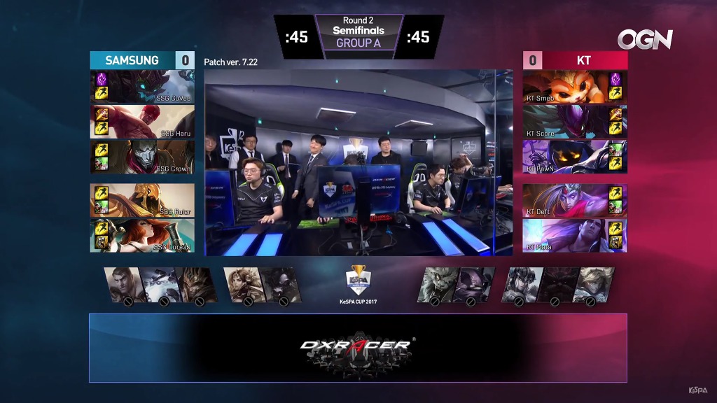 [LoLKeSPACup2017] 2라운드 4강 A조 SSG vs KT 1경기 벤픽 | 인스티즈