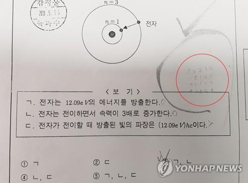 숙명여고 쌍둥이 컨닝 흔적들.jpg | 인스티즈