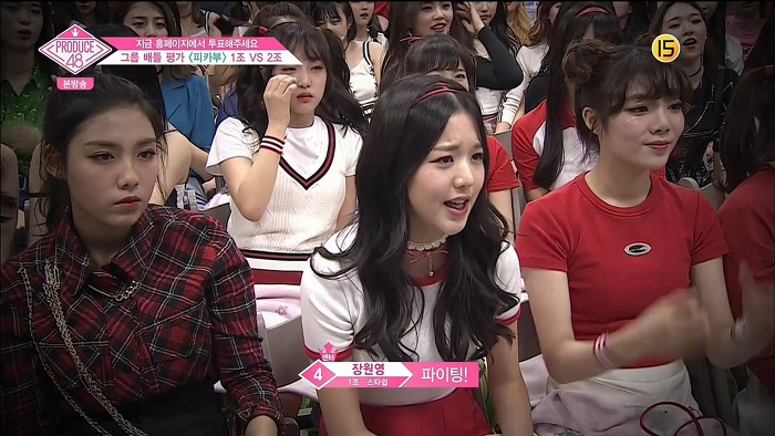 [프듀48] 피카부 1,2조 무대에 대한 연습생 리액션.jpg | 인스티즈