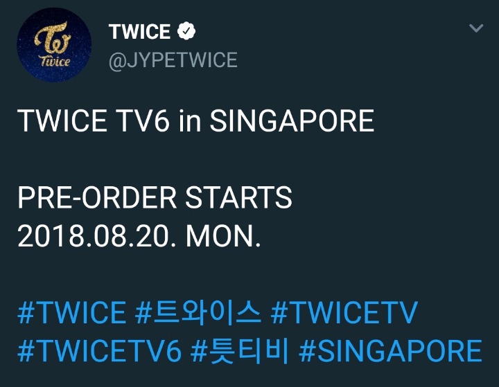 트와이스 TV6 싱가포르편 예판 안내 | 인스티즈
