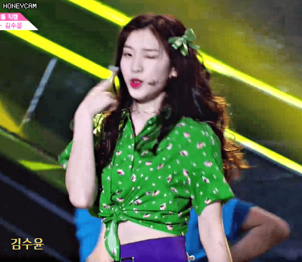 [프듀48] [데이터 주의] 하이텐션에서 초록이 걔.gif | 인스티즈