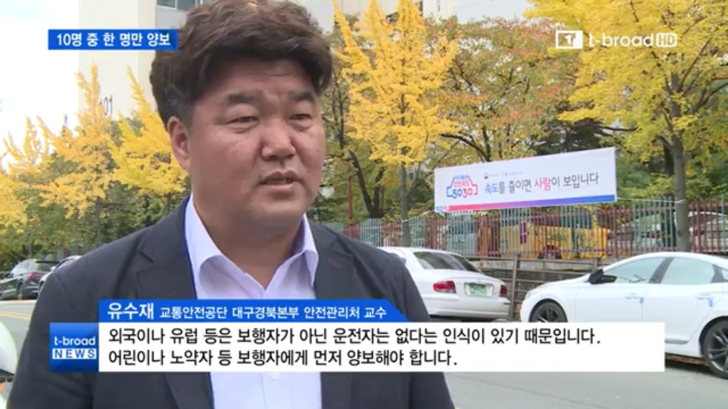 우리나라 신호등 없는 횡단보도에서 잘 지켜지지 않는것 | 인스티즈